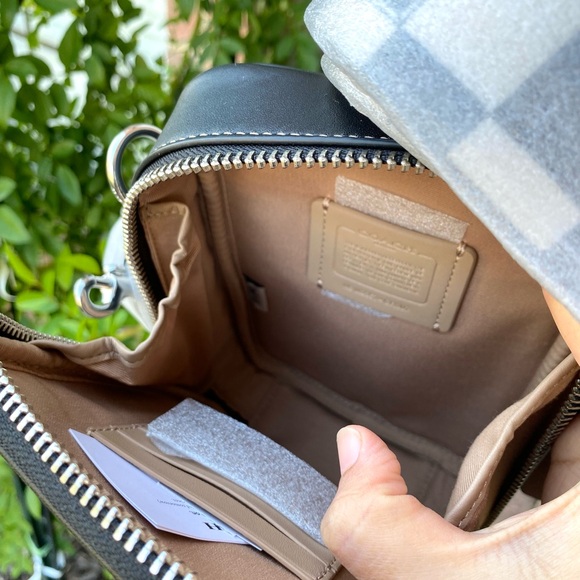 NWT Coach CR307 Stanton Crossbody Checkerboard Print Leather Bag Purse Unisex - Picture 5 of 9